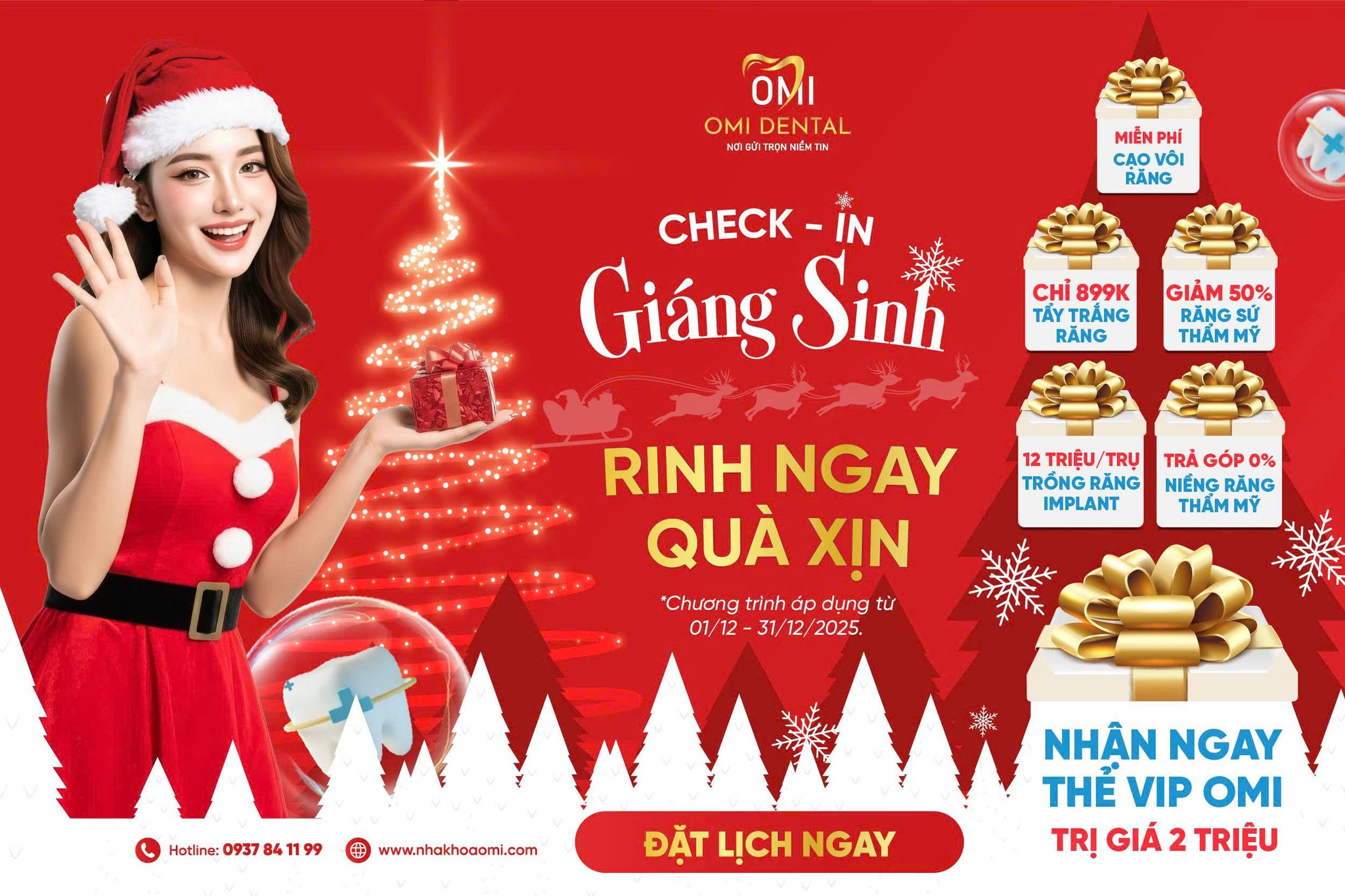 CHECK-IN GIÁNG SINH – NHẬN QUÀ ƯU ĐÃI ĐẶC BIỆT TẠI OMI DENTAL